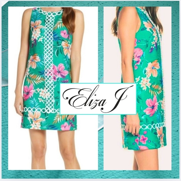 Eliza J, Exquisite Crochet-Embroidery  Floral Dress, Excellent Condition Size 4 - Picture 1 of 12